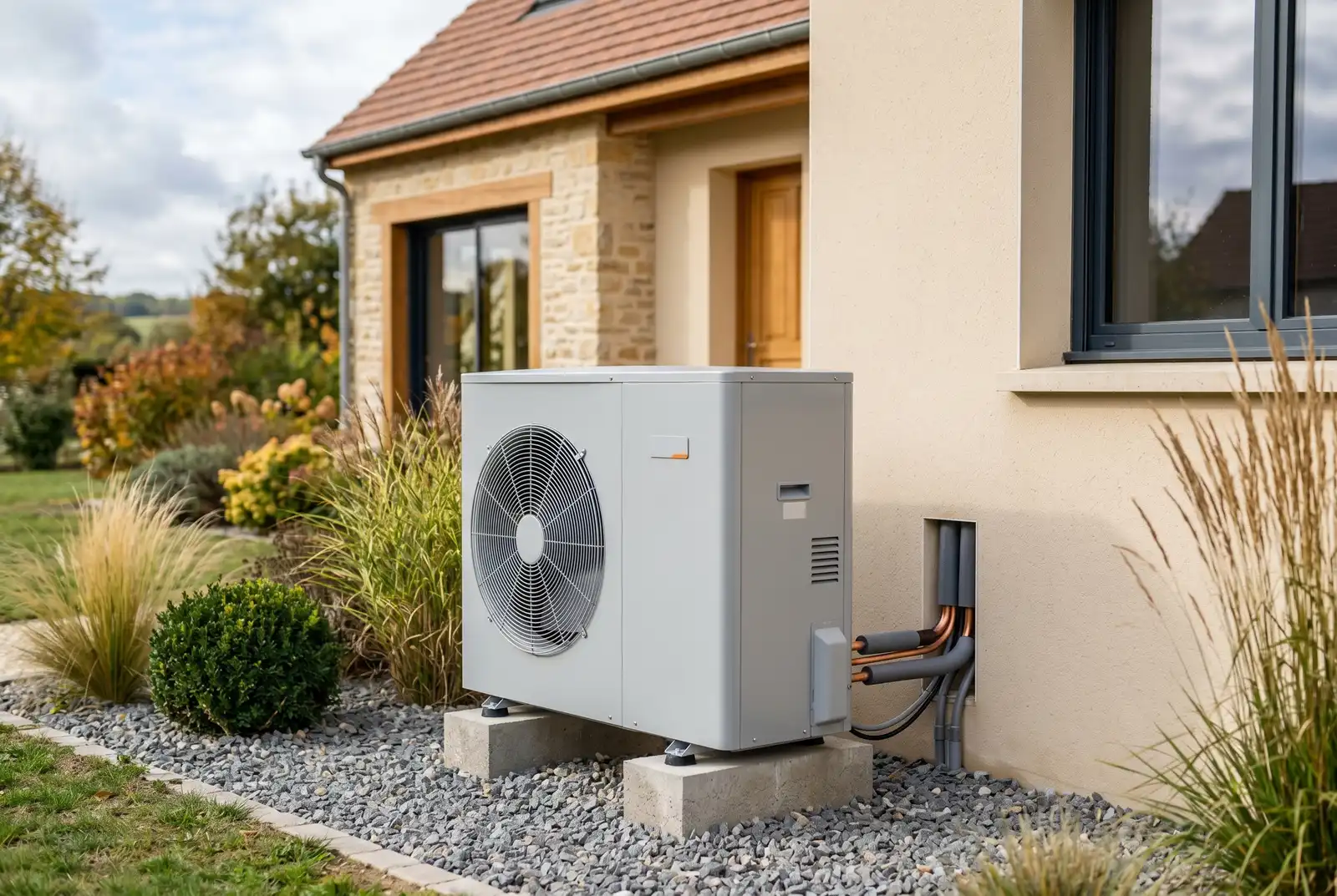 Installation pompe à chaleur air-eau réalisée par Thermanex à Dijon